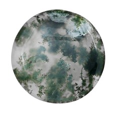 Natural Green Moss Agate 26.2x26.2x4.5 mm Round Polished Gemstone LS02055-31