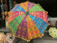 Garden Parasol Handmade Indian Embroidered Outdoor Sun Shade Patio Umbrella 72"