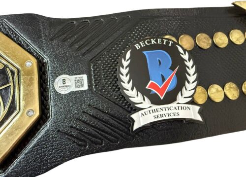 CHARLES DO BRONXS OLIVEIRA SIGNED UFC CHAMPIONSHIP BELT BECKETT BAS COA BP70096 - Picture 3 of 3
