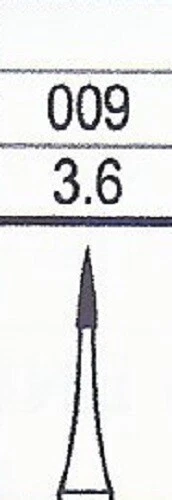 FG7901 Premium Carbide Needle Shaped Bur 12 Blades 10pcs/pk - Picture 2 of 23