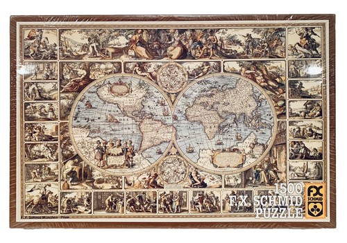 Puzzle Schmidt Spiele Carte Du Monde, 1500 Pièces, Jeu De Qualité, Neuf