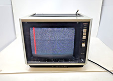 RCA XL-100 EMR295E Silver CRT Television 9" Vintage Analog Retro Gaming TV Works