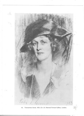 John Singer Sargent Druck ''Viscountess Astor'' aus einem notleidenden Buch entfernt