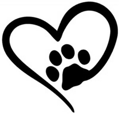 ( 3,50 / Stk.) Aufkleber Hund Katze Herz Dog Cat 10,0cm x 10,0cm