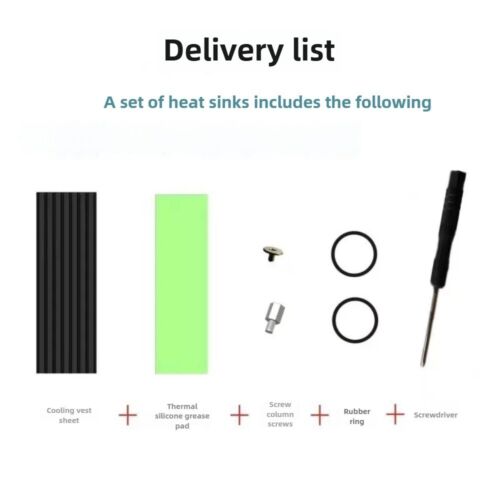 Buy 1 Get 2 M.2 NVME 2280 SSD Hard Disk Heatsink Cooler With 1mm Thermal Pad - Picture 4 of 6