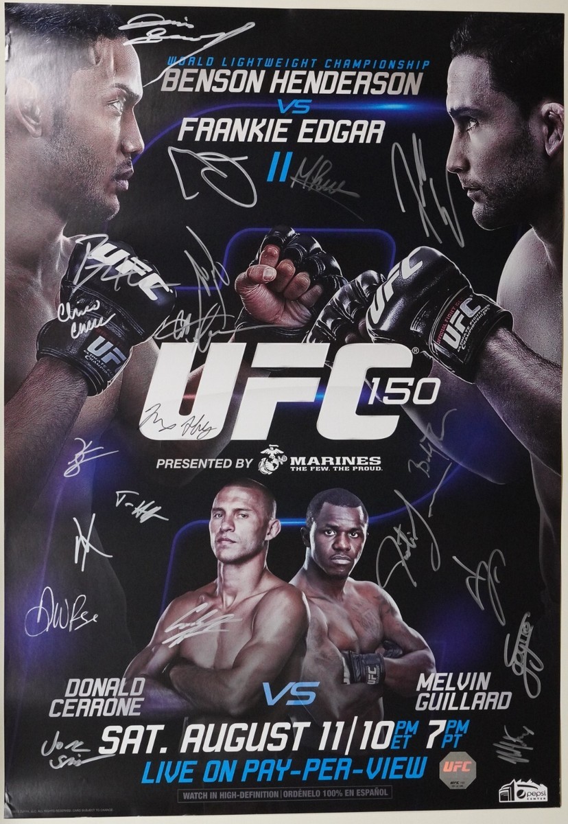 Benson Henderson Frankie Edgar Cowboy Max +16 Signed by Card UFC