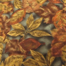 Enchanted Forest Autumn Leaves Gold Rust Cotton Fabric  Erlanger 1yd 32 "x44