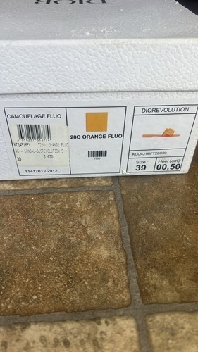 Dior Orange Evolution Camouflage Women’s Slides Size 39 MADE IN ITALY - Picture 20 of 21
