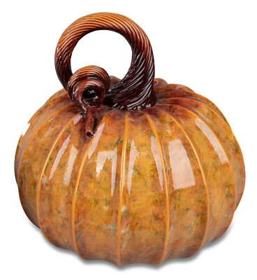 Formano Deko Kürbis Skulptur für Haus Gartendeko Terrasse 788610 metallic 22cm