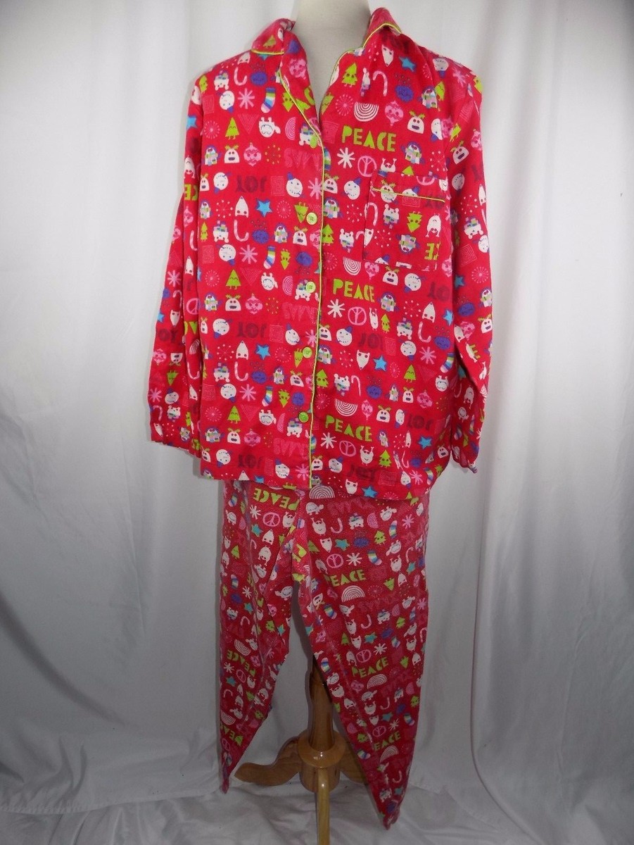 Joe Boxer Fleece PJ Pajamas pc Snowman Women's L Large