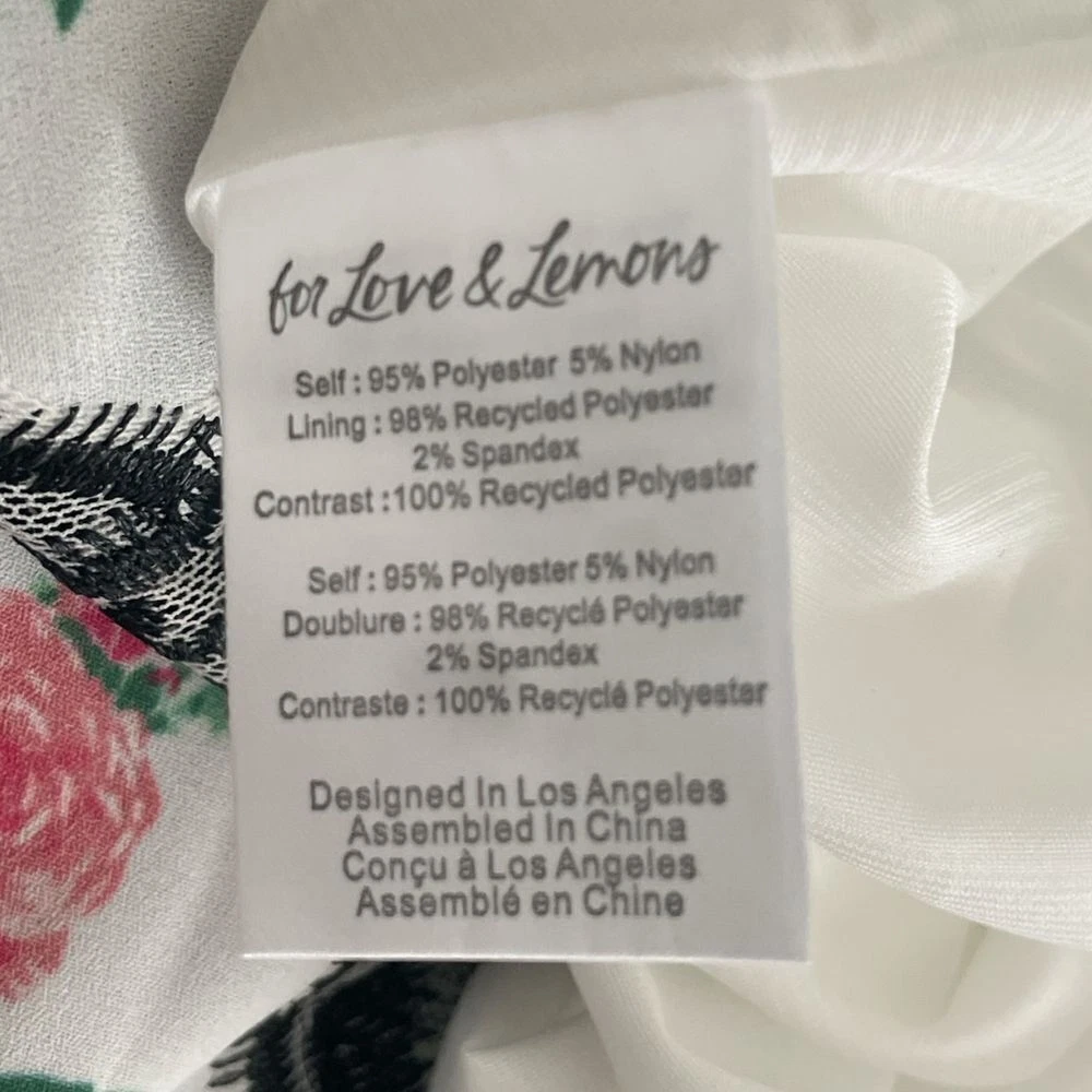 VALENTINO Mini Abito Greta Nuovo For Love and Lemons Taglia Extra Small Nero Pizzo Rose Rosse