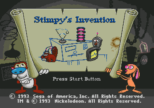 Ren And Stimpy Stimpy's Invention - Sega Genesis Game - Picture 2 of 8