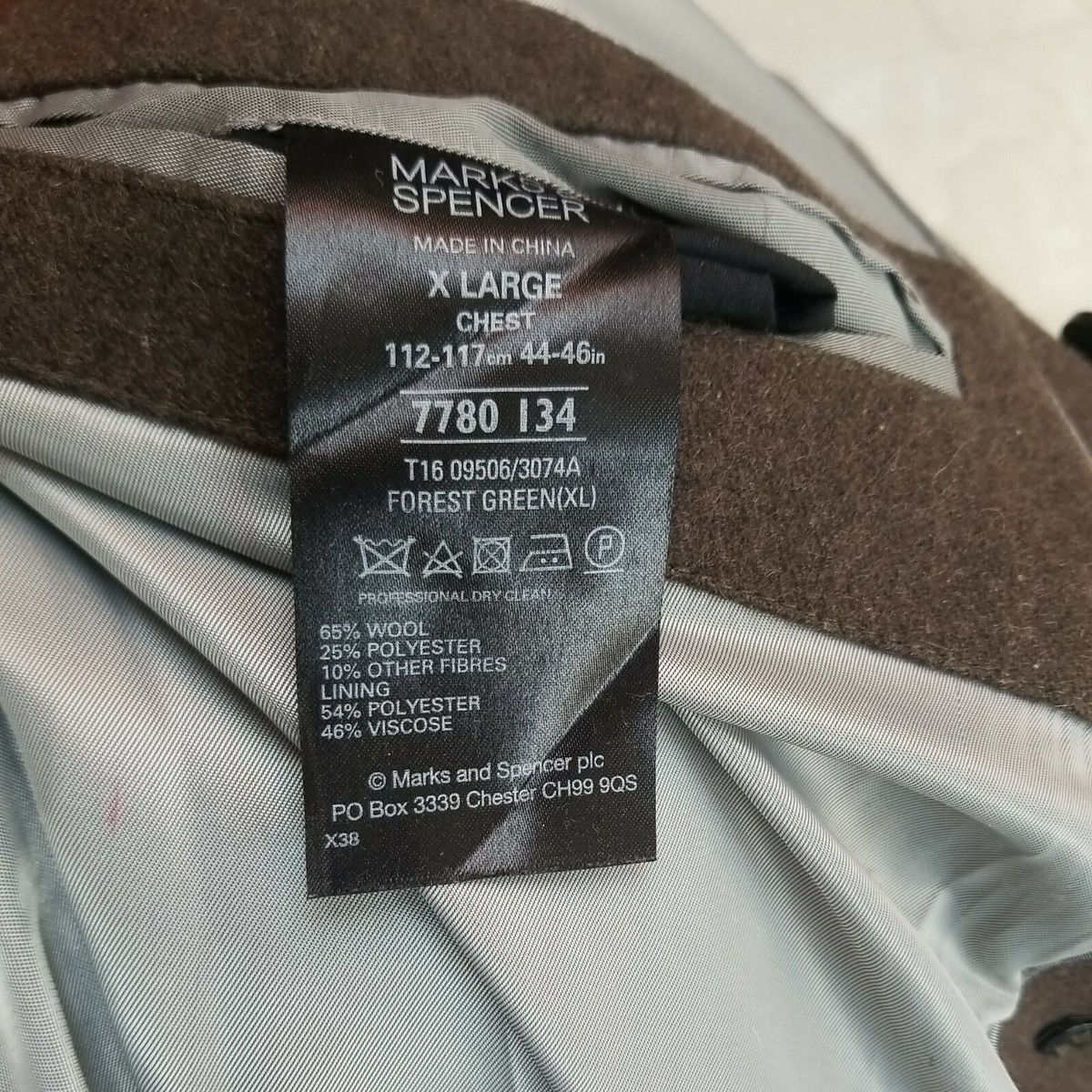 Men's M&S Autograph Coat Jacket double collar Military Wool Blend - Main Image