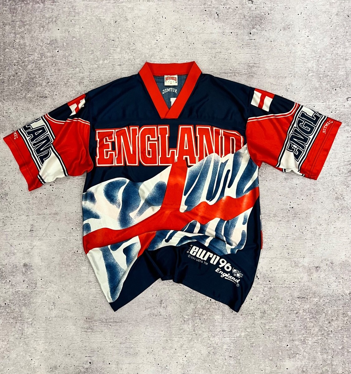 🩸RARE🩸Nutmeg Vintage England 1996 Euro UEFA Jersey | eBay