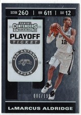 2019-20 Panini Contenders LAMARCUS ALDRIDGE PLAYOFF TICKET #68 SPURS /199