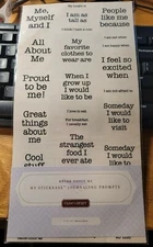 Close to my Heart About Me Journaling Prompts My Stickease X5746 NEW Stickers