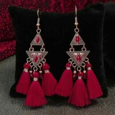 3 Rose Gold-tone Earring Set Bohemian Retro Drop Dangle Hook New Free Ship 8311