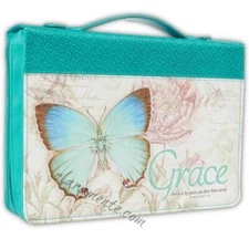 Bible Cover Medium For it is by grace you have been saved luxleather turquoise