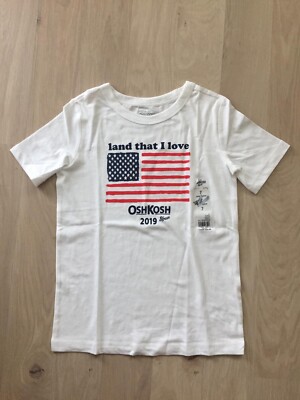 Oshkosh B'gosh Kinder Jungen T-Shirt USA  Boys Shirt 122 - Neu mit Etikett