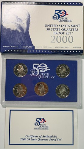 Proof Set Lot - 1994 Clad and Silver, 1998 Silver, 2000 Clad Set and Quarters - Picture 15 of 17