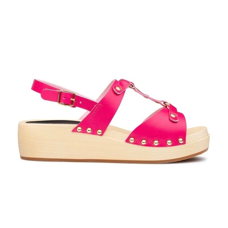 Sandalias suecas HASBEENS para mujer talla 7 de cuero remachado, zapatos con tiras Foto 4 de 4