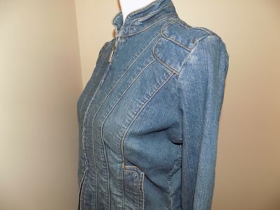 Women's CATO Jean Jacket Zip Front Size S | eBay