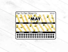1005-6C May 8.5X11 Monthly View Kit Planner Stickers.