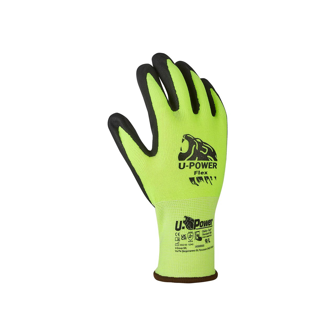Guanti da lavoro Upower flex giallo fluo taglia M-8