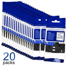 HSe-241 Heat Shrink Tube Label Tape 0.69'' for Brother PT E300 E500 PTE550W  20