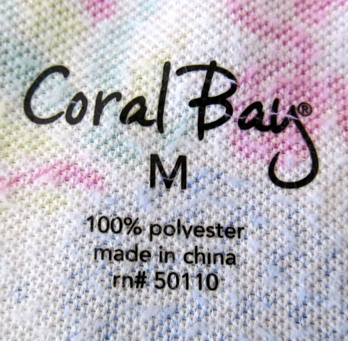 CORAL BAY Talla M (7-9) Terrycloth Tropical Traje de Baño Cubrir o Vestido de Playa - Imagen 7 de 7