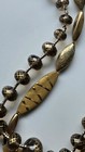 LOT LONG GOLD BEADED STATEMENT NECKLACE CHICOS HP WOOD & CHUNY VTG LUCITE BEADS — photo 4
