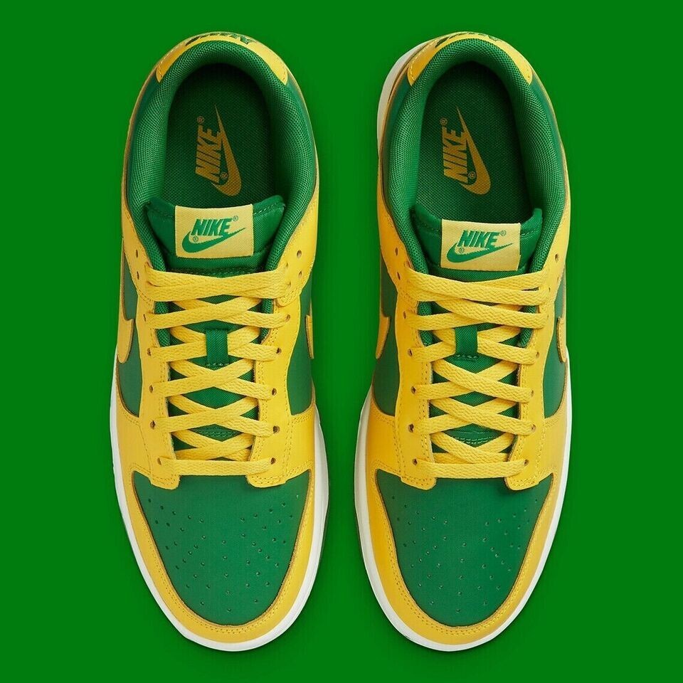 Nike Dunk Low Retro BTTYS 'Reverse Brazil' Green/Gold Mens Size 13