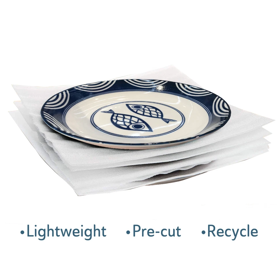 100 Ct Foam Wrap Sheets 12X12x1/8" Thick Cushion for Shipping Moving Packing - Image 4 of 4