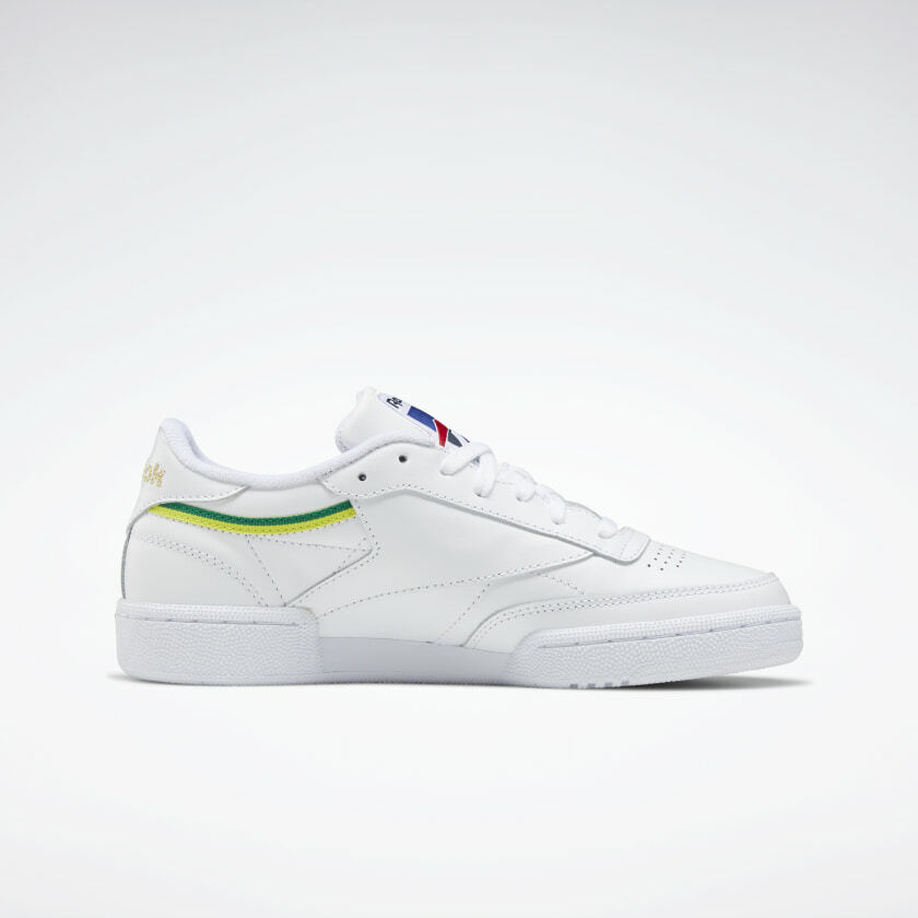 Reebok CLUB C 85 White Hero Yellow/White Trainers RRP £65 (EG5984) | eBay