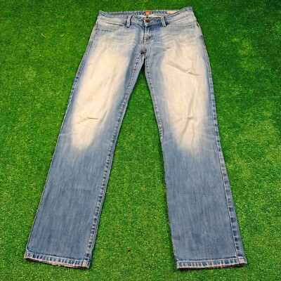 Hugo Boss Jeans Womens 30 Straight zip fly blue light wash denim