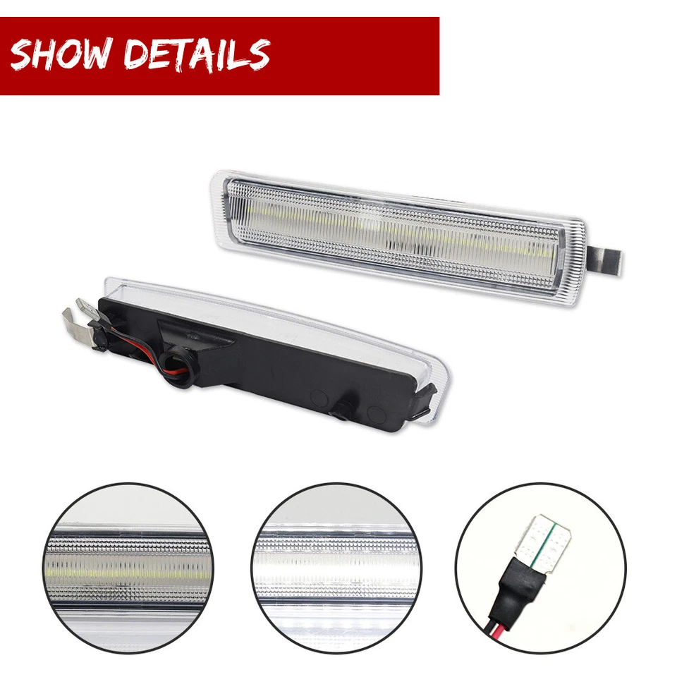 Par de luces indicadoras LED blancas transparentes delanteras para BMW Z3 M Coupé 96-02 Foto 3 de 4