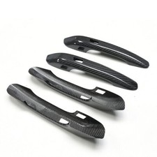Gloss Real Dry Carbon Fiber Keyless Door Handle Cover Fits 18-24 A5 S5 RS5 Q5