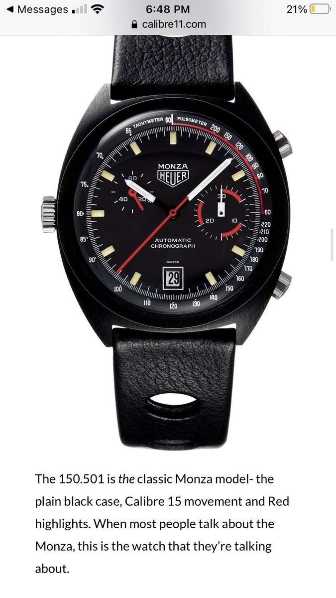 Tag Heuer Vintage Monza Men's Watch | eBay