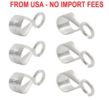 6Pcs 925 Sterling Silver Slider Pendant Clasp with Open Loop, Jewelry Bails for