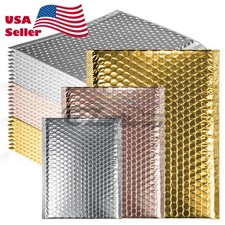 5"x7.5" Metallic Poly Bubble Mailers Shipping Mailing Padded Bags Envelopes
