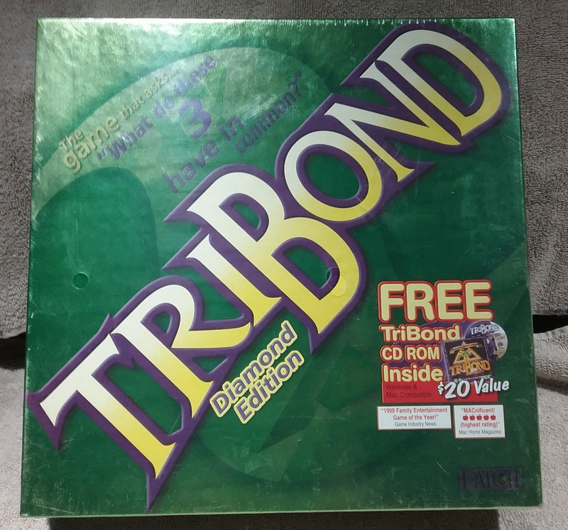 TriBond Diamond Edition Board Game w/ Free CD - Brand New Sealed by Patch - 2000