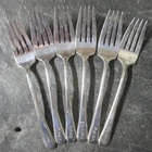 Towle Cascade Lot Of 6 Salad Forks Sterling 205.1 Grams 925 Scrap Monogrammed