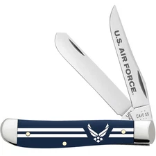 CASE XX KNIVES U.S. AIR FORCE EMBELLISHED BLUE SYNTHETIC MINI TRAPPER 4207 SS #3