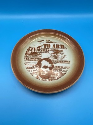 Sterling Vitrified China East Liverpool Ohio To Arms Zaberers Abe Lincoln Plate
