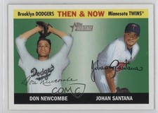 2004 Topps Heritage Then & Now Johan Santana Don Newcombe #TN5 n1u