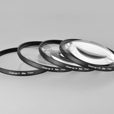 77mm Close Up Nahlinsen Makrolinsen Set +1 +2 +4 +10