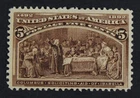 CKStamps: US Stamps Collection Scott#234 5c Columbian Mint H OG