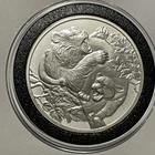 Bear vs Cougar Rare Collectible Coin 1 Troy Oz .999 Fine Silver Round Medal King