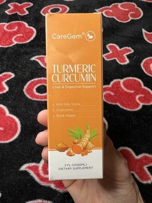 Liquid Turmeric Curcumin with Milk Thistle, Dandelion, Chamomile 2 Fl Oz New