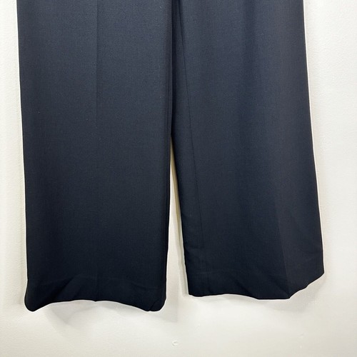 Ralph Lauren Collection Purple Label Pants Size 10 Vintage Wool Wide Leg Black - Picture 3 of 9